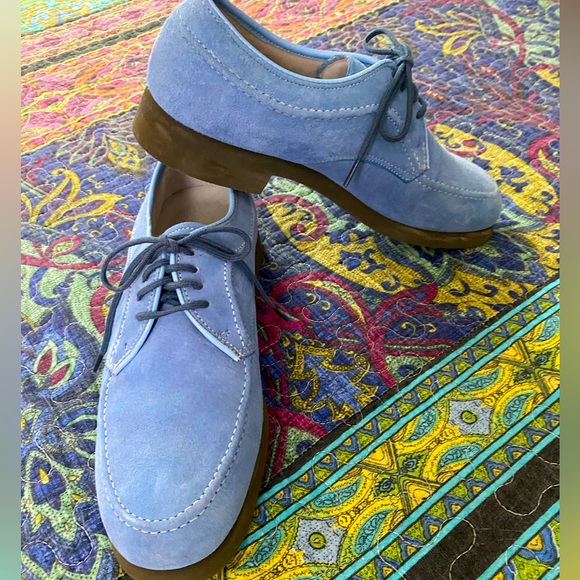 Women’s Hush Puppy Blue Suede Shoes - Picture 2 of 7